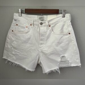 Citizens of Humanity Annabelle Long Short In White Size 27 New